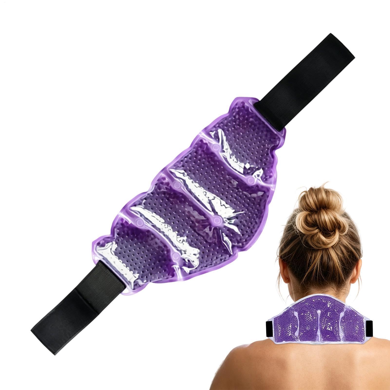 Neck Ice Pack - Hot and Cold Compress Sports Gear | Reusable Cooling Wrap for Shoulder | 385g PVC Flannel Material, Size Fits Most, Gym Workout Running
