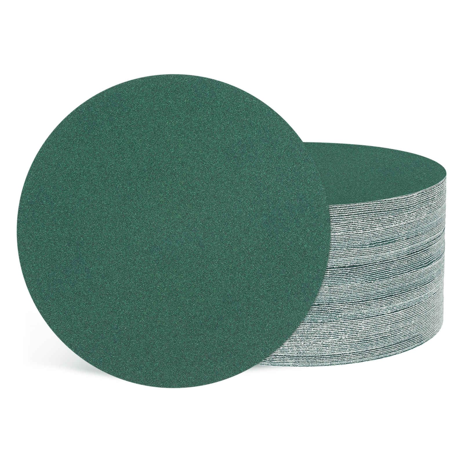 Kozelo 50 Pcs Sanding Discs 152 mm 150 Grit Hook and Loop Orbital Sandpaper Suitable for Metal Wood Furniture DIY Grinding and Polishing, Green — image 1