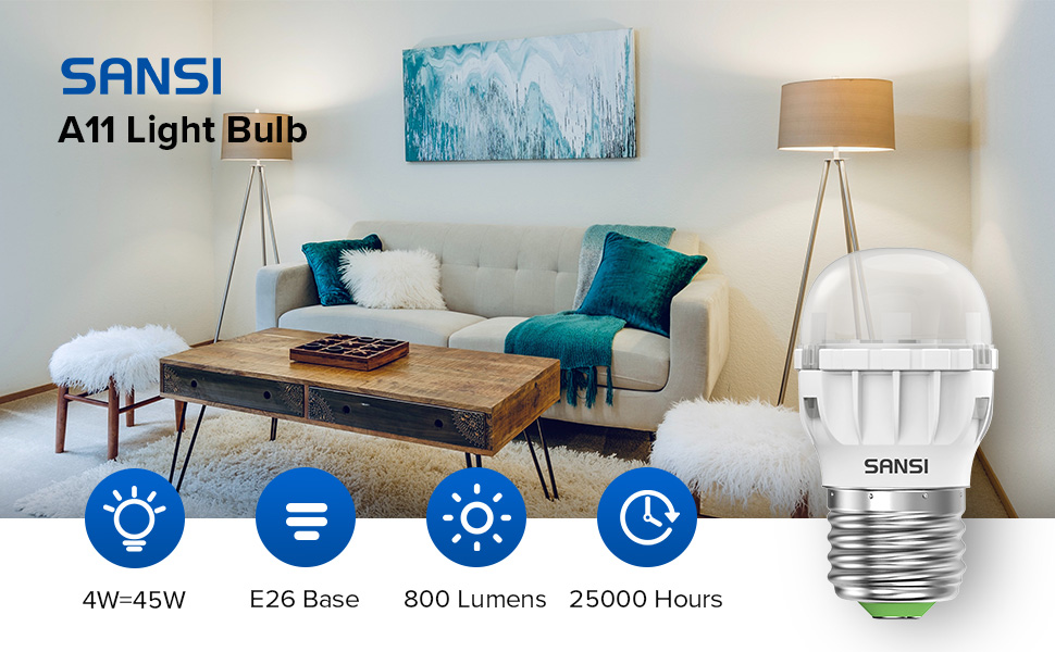Amazon.com: SANSI LED Refrigerator Light Bulb 45W Equivalent, 4W