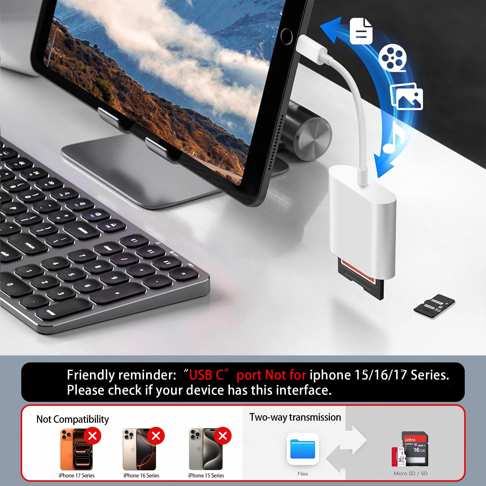Sd To Usb C SD Card Reader For IPhone IPad