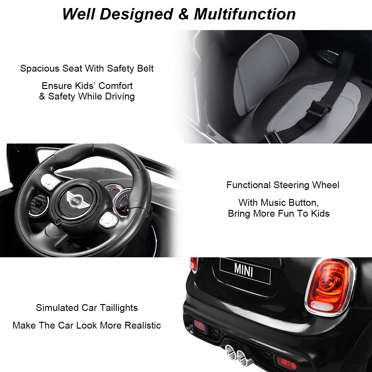 children's mini cooper electric car