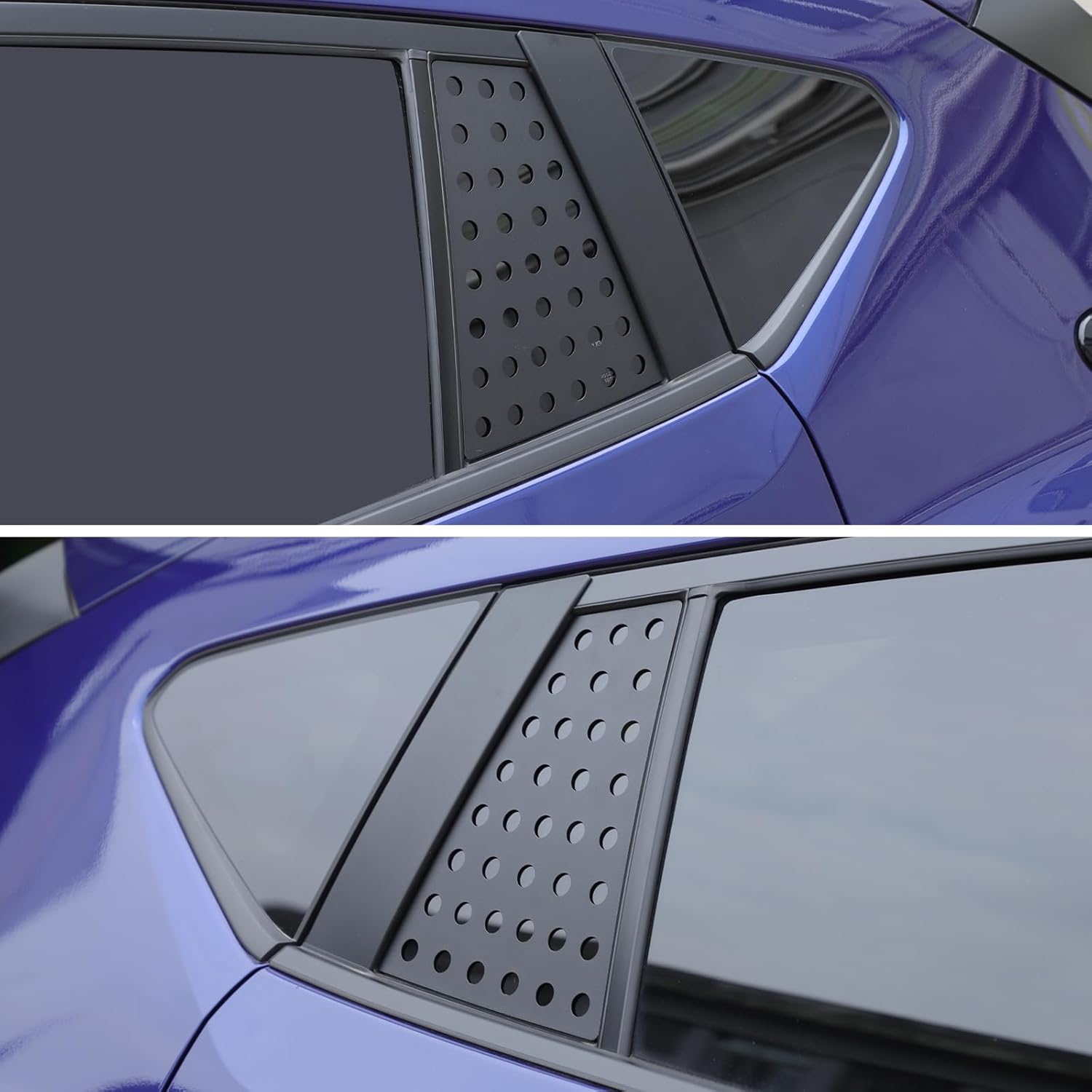 Car Rear Side Window Louver Cover Trim Compatible with Subaru Crosstrek 2024 +， Car Rear Door Side Window Small Window Panel Cover Decorative Accessories (Style A)