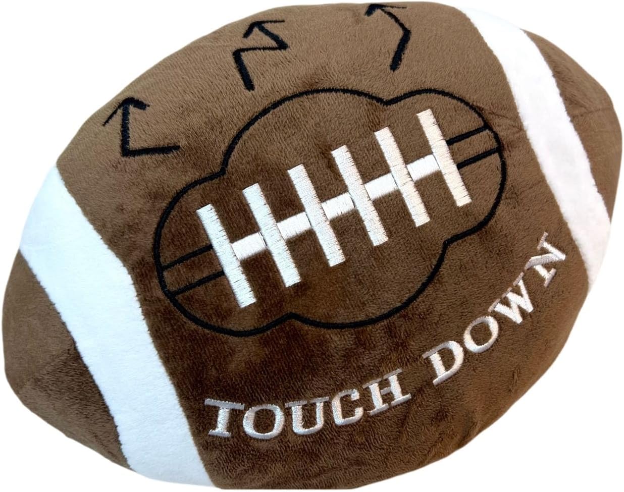 GiftExpress 2 Pack Football Plush Pillows - 12" Soft Fluffy Cotton Stuffed Football Shaped Throw Cushion Decor - Cuddly Game Day Sports Gifts for Kids & Adults image 2