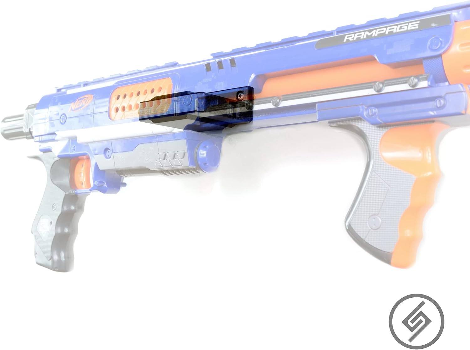 Spartan Mounts Compatible with Nerf N-Strike Blaster | Foam Dart Mag Wall Display Storage Organization System | Unique Low Profile Design Mounting Solution