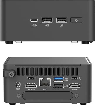 WEELIAO NUC 15 Pro Mini PC NUC15CRHU7 Intel Core Ultra7 255H,Up to 96GB DDR5, Intel Arc Graphics, Wi-Fi 7, PCIe SSD Compact AI Desktop Computer64GB RAM,2TB SSD,Support Windows 11 Pro