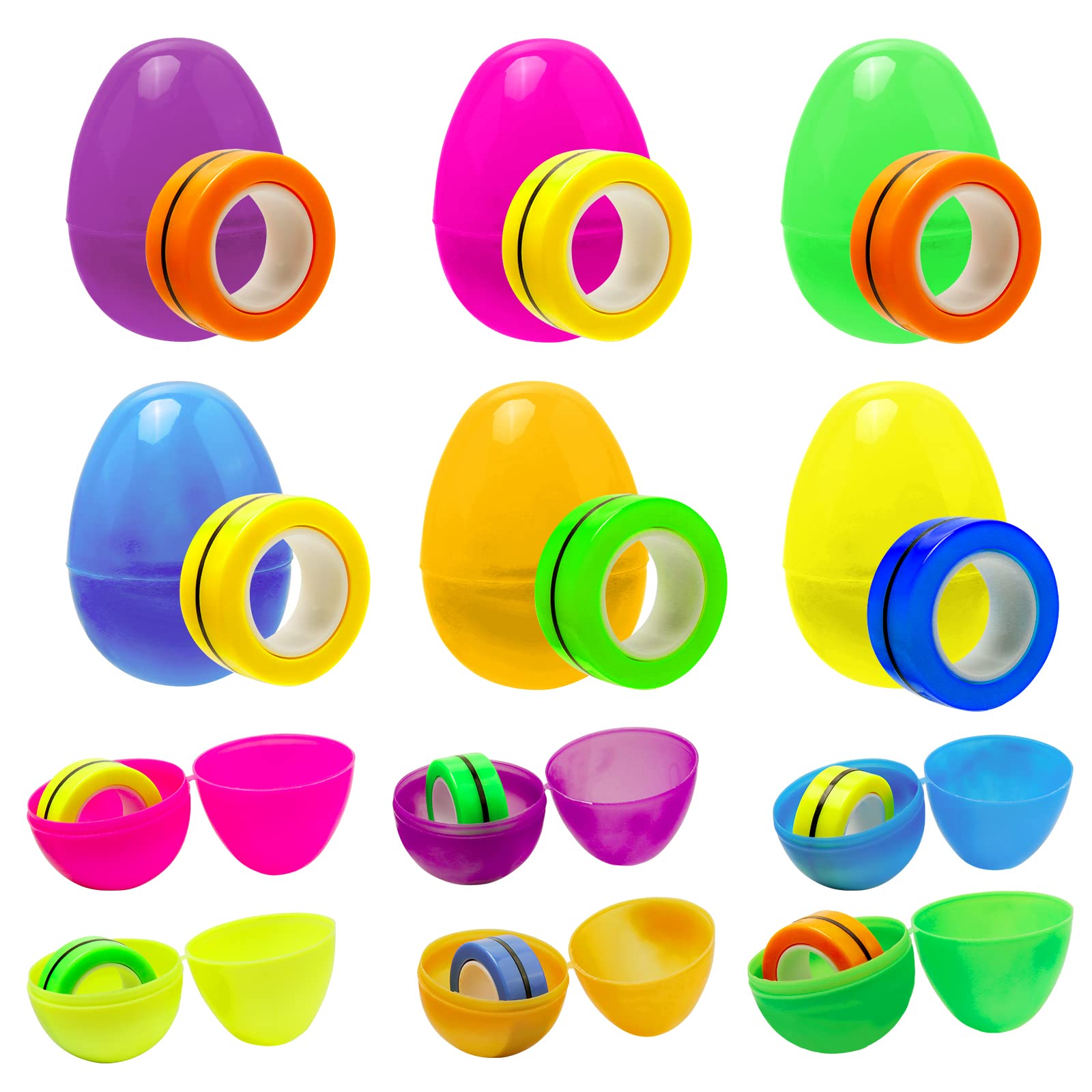 Amazon.com: AHEYE Prefilled Easter Eggs of 12 Pack Magnetic Fidget  Rings,Easter Basket Stuffer for Kids Boys Girls Toddlers Easter Basket  Stuffers Gifts Egg Fillers Party Favors : Toys & Games