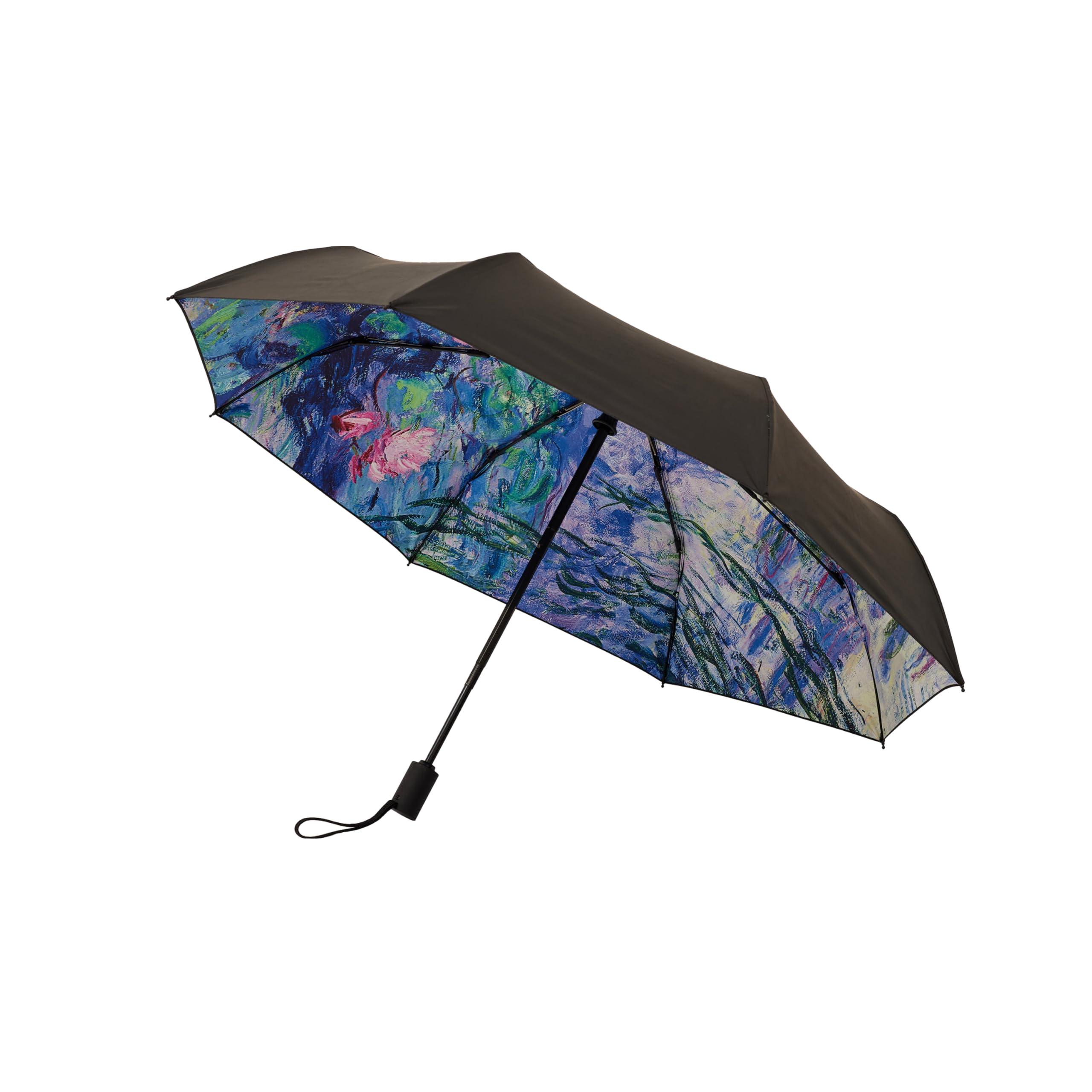 Signare Waterlily Automatic Reverse Umbrella, Van Gogh Design, Double Layer With Art Print Interior (Van Gogh Um-Rev-Auto-)