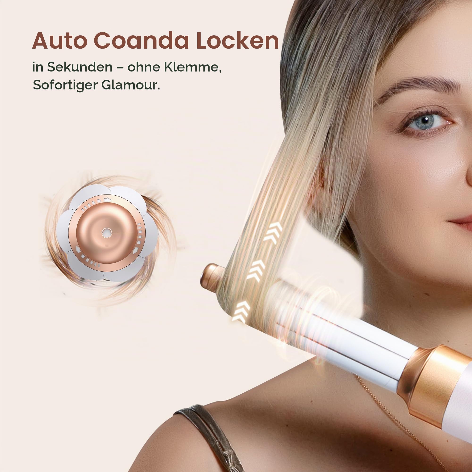 UKLISS Hairstyler 7 in 1 - Pro Airstyler & Hair Styler Set | Föhn High Speed 110,000RPM, Airbrush Lockenstab, Föhnbürste, Rundbürstenföhn, Warmluftbürste | Geschenk Set für Frauen