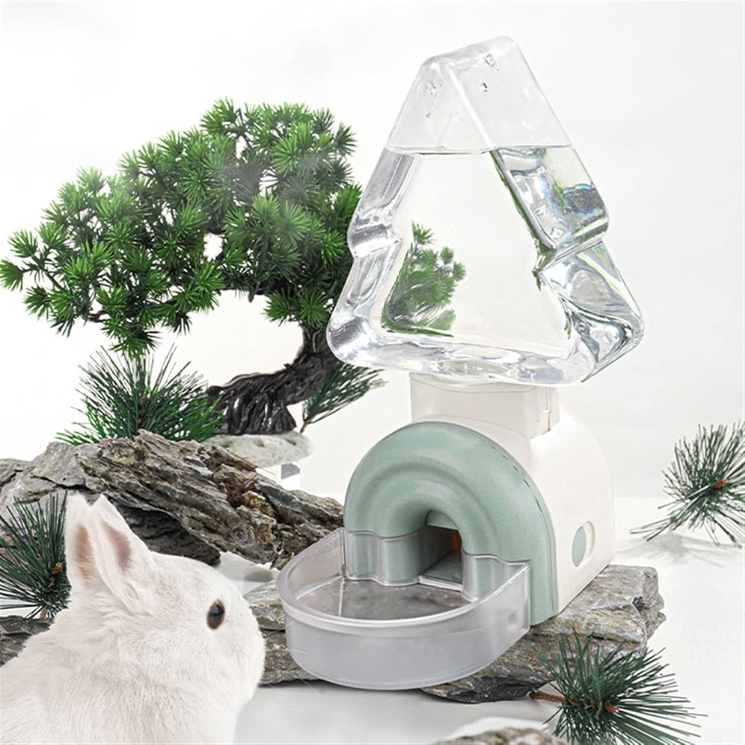 Dog Water Bottles Plastic Hamster Drinker Water 520mL Bottle Dispenser Feeder Bowl Pet Rabbit Supplies Detachable Drinking Fountain(Purple)