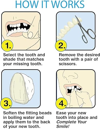 Miniatura 3 de Kit de reparación de dientes, para reparación de coronas, reparación de dientes temporales perdidos y rotos