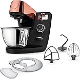 Moulinex Robot pâtissier connecté, Bol inox 5.5 L, Technologie brevetée, Ecran digital, Silencieux, 21 recettes programmées, App gratuite dédiée avec coaching, I-Coach Touch QA950810