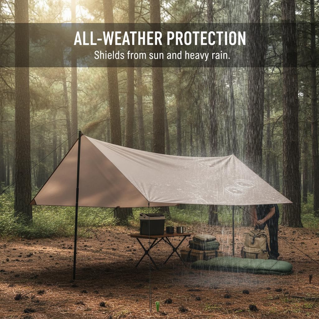 Camping-Tarp aus Polyester, nschutz