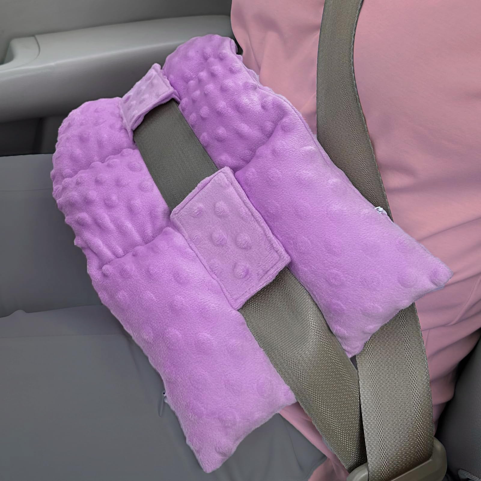 Nogsay Purple Hysterectomy Pillow Seatbelt Mastectomy Pillow With Pocket For Cervical Cancer Uterine Abdominal Post Surgery Abdomen Healing Protector C-Section Recovery Car Seat Belt Pad Cushion Support (Purple)