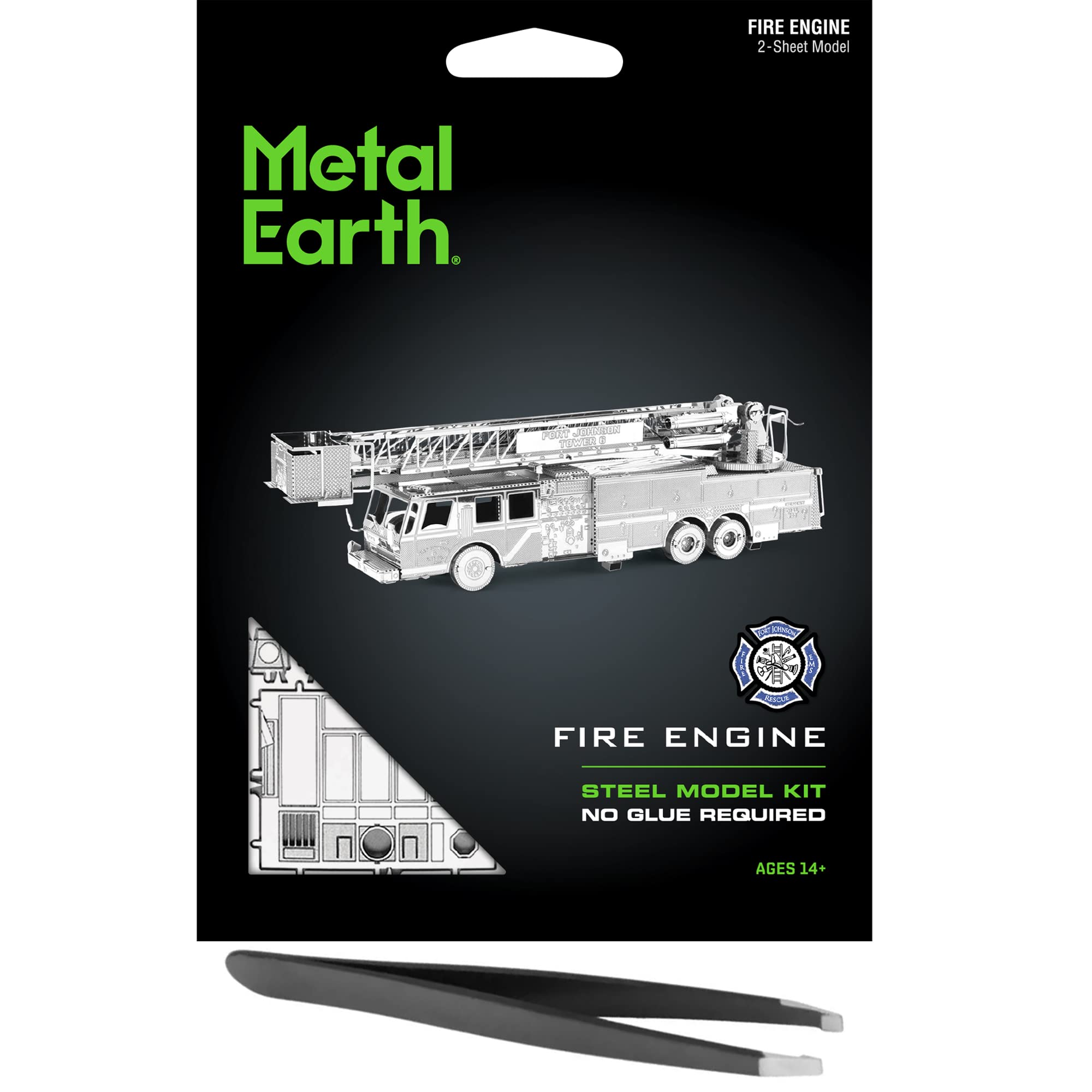 Kit de modelo 3D de camión de bomberos de Metal Earth con pinzas Fascinations