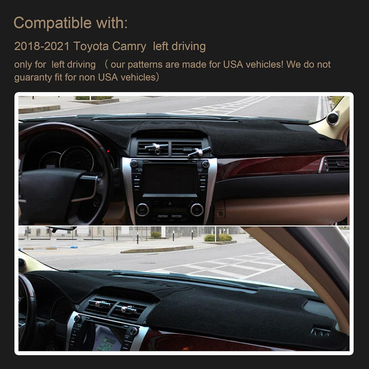 SPEEDWOW Dashboard Dash Board Cover Mat Carpet Compatible with 2018-2023 Toyota Camry