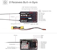 Vista 4 de Radiolink RC4GS V3 - Transmisor de radio RC de 5 canales y 4 receptores R6FG con giroscopio de 2.4 GHz 400 M Kit de control remoto