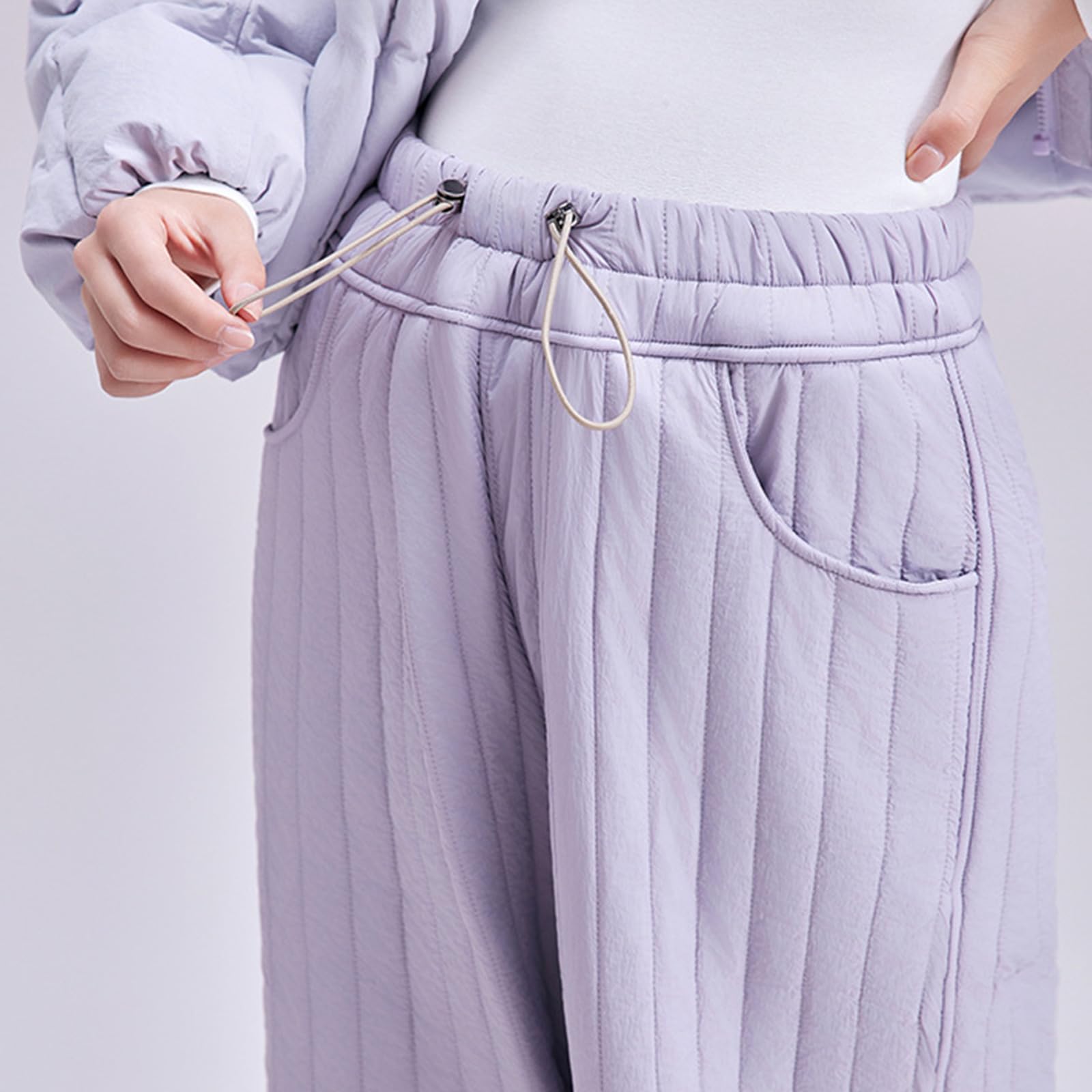 Pantalon de grossesse en nylon respirant avec haute élasticité et isolation pour les activités par temps froid et mode de maternité confortable