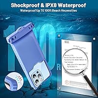 Vista 3 de Niveaya IPX8 - Funda impermeable para teléfono compatible con iPhone 17, 16, 15, 14, 13, 12 Pro Max de hasta 7 pulgadas, bolsa seca imprescindible