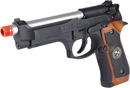 Evike Airsoft - WE-Tech Samurai Edge Haz ATV2 M9 Airsoft Gas Blowback Semi-AutoFull Auto Airsoft Pistola (Color Negro) - (PID 54078)