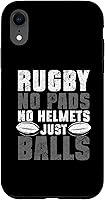 Vista 8 de Funda para iPhone 14 Rugby Just Balls Funny No Helmets Sport Lover Rugby Player Case