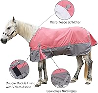 Vista 2 de Manta de caballo 1200D Ripstop impermeable transpirable (0.00 oz sin relleno), ligera capa de lluvia que se mantiene seca en barro y clima húmedo