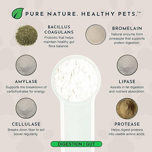 Miniatura 3 de Animal Essentials Enzimas vegetales y probióticos para perros y gatos - Enzimas digestivas para perros, polvo probiótico, suplemento digestivo, sin