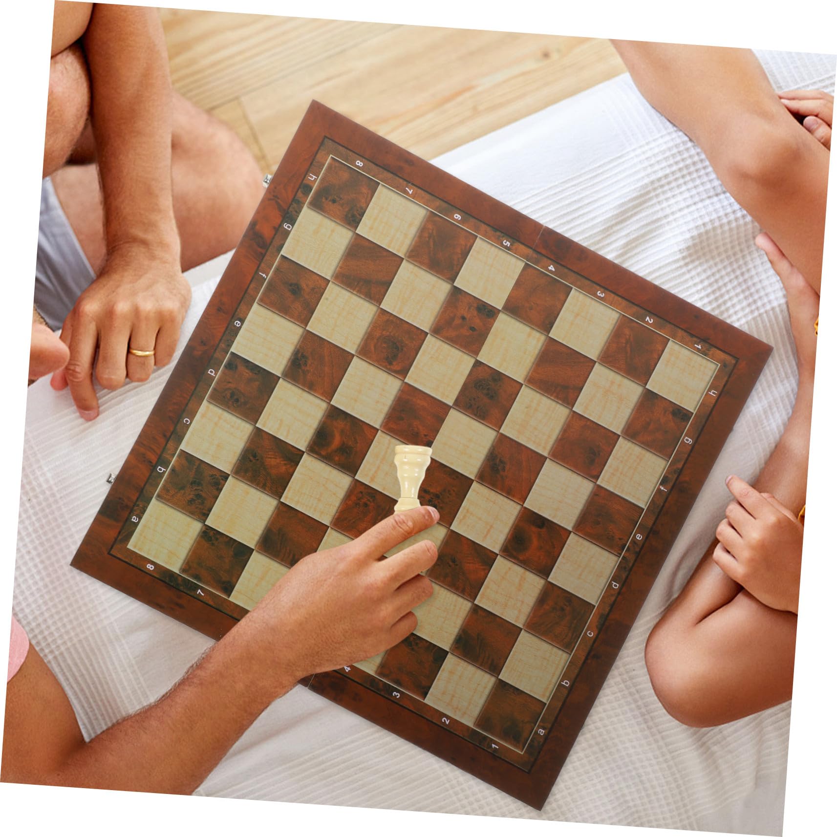 Toddmomy Scacchiera in Legno 3 in 1 Backgammon e Dama Multifunzionale Per Bambini e Ragazzi, Formato 39x39 Cm, Gioco Educativo Pieghevole Da Tavolo Per Casa, Scuola e Picnic