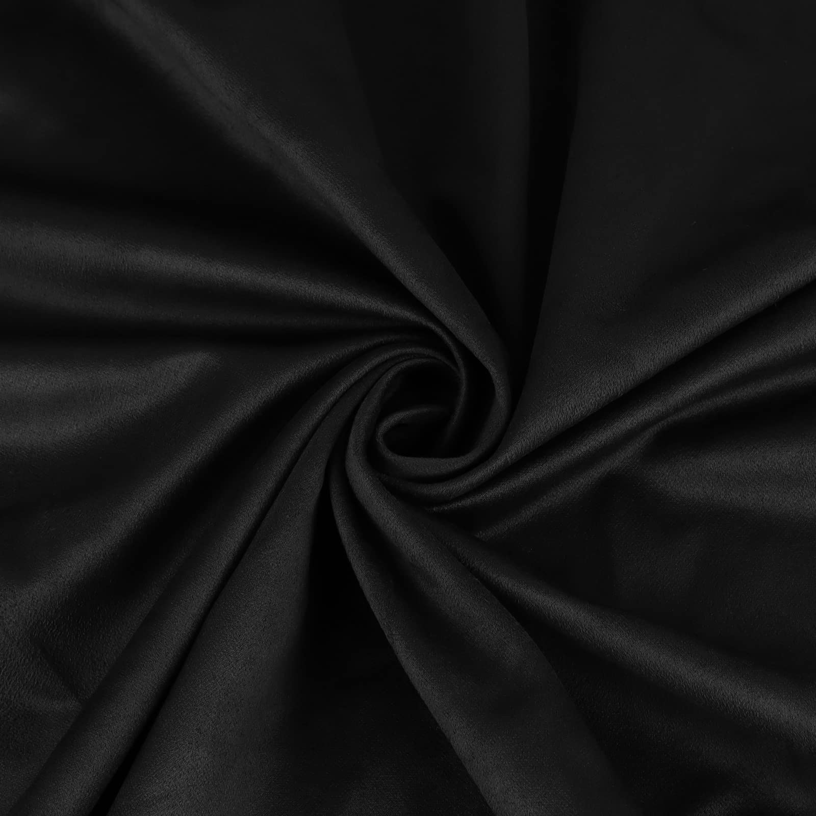 18"x60" Soft Faux Suede Fabric Upholstery Fabric Double-Sided Microsuede No Pilling and Smooth for Chair,Pillow,Sofa,Tablecloth,Curtains,Seats Sew (Black)