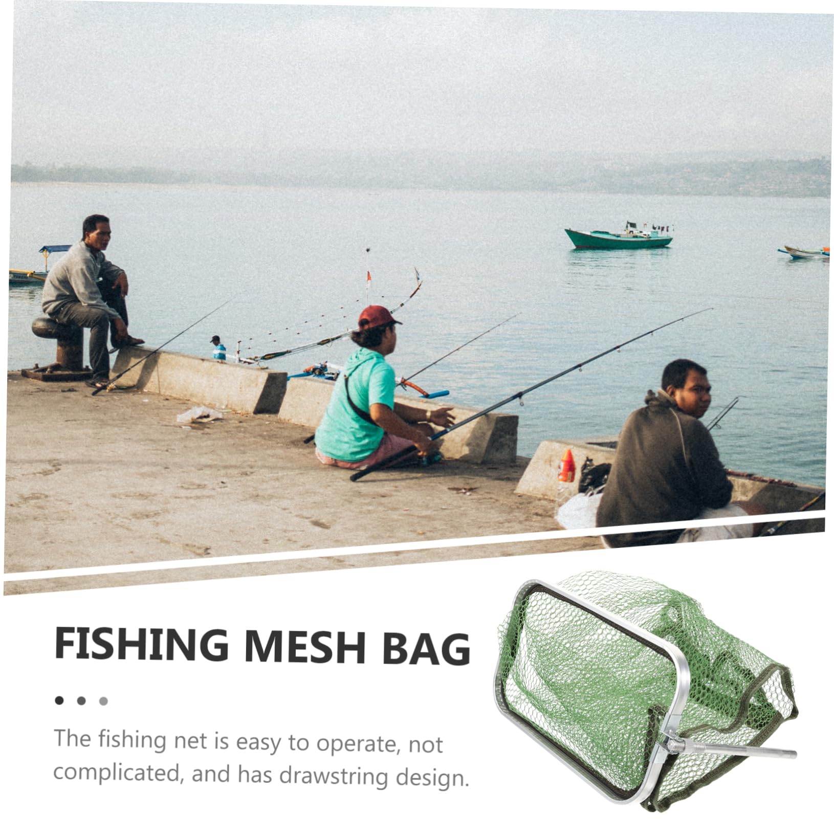 Toddmomy Red De Protección para Pesca Malla Plegable para Agua Red Bolsa para Red De Pesca Red Plegable para Trucha Red para Pesca con Mosca Red De Aterrizaje Red De Pesca