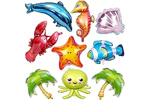 9 Pcs Ocean Animals Balloons for Birthday Party Decoration