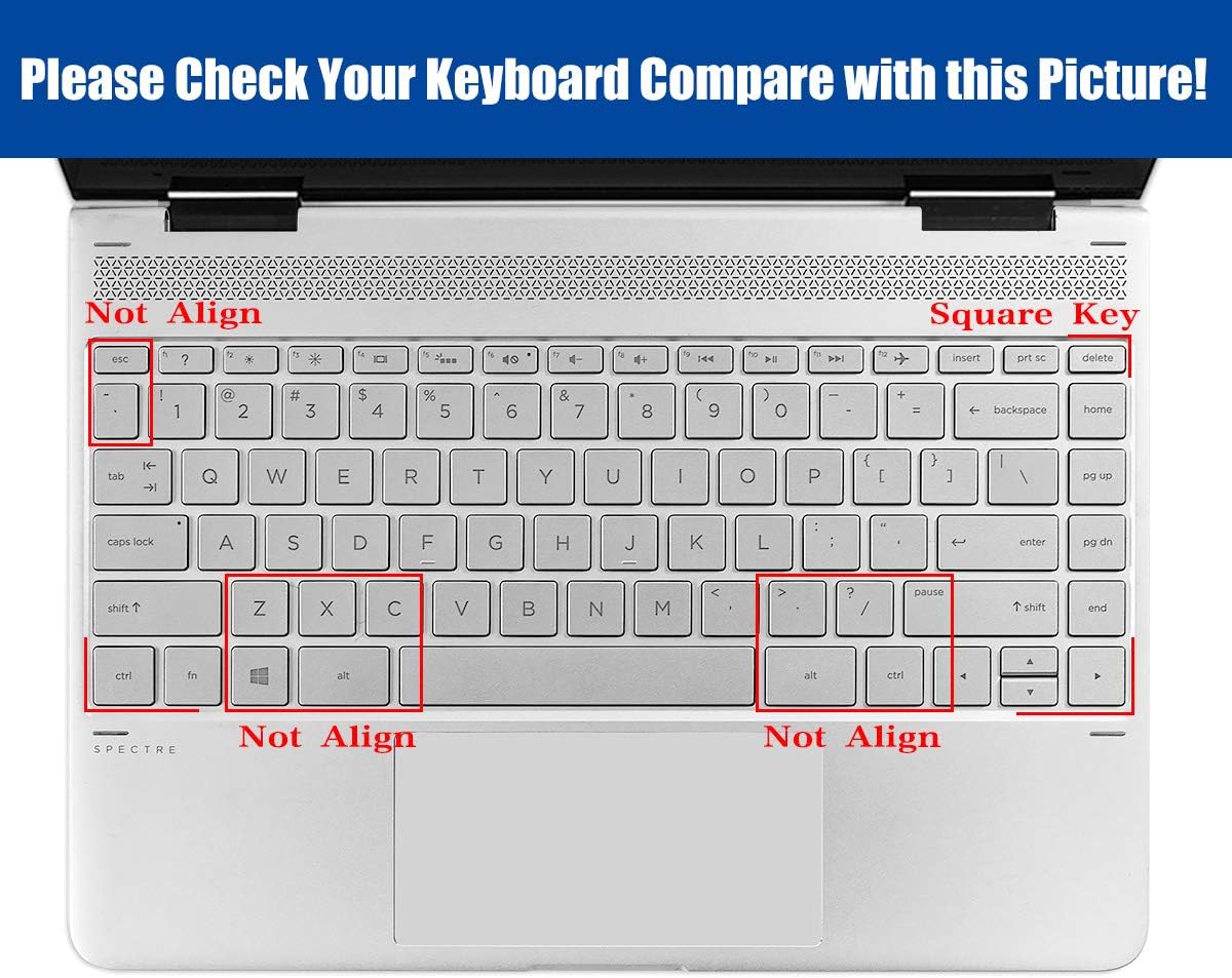 2 Pack Keyboard Cover for HP Pavilion x360 14" 14-dq 14-dk 14-cf 14-fq 14-bf 14-bw 14-cm Series 14-dq0011dx dq0002dx dq1025nr 14-cf0006dx cf0012dx 14-cf0006dx cf0012dx 14-dh2097nr(Marble+Clear)