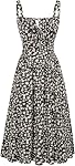 SCARLET DARKNESS Womens Floral Corset Dress Midi Sundress