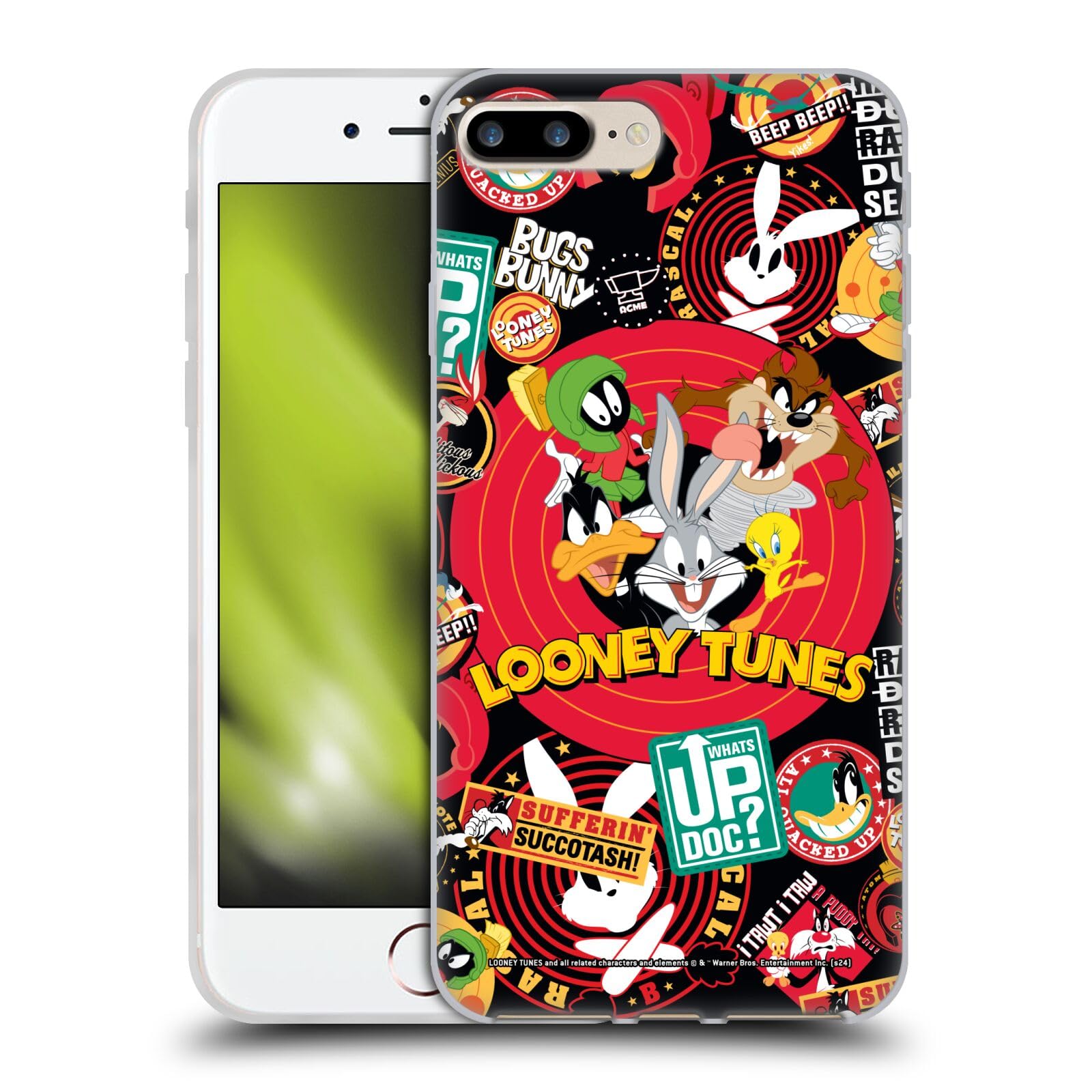 Coque Looney Tunes iPhone 8 Plus motif autocollant