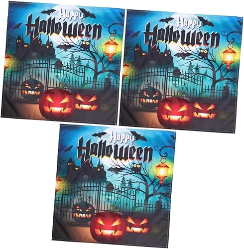 3pcs Halloween Tablecloth Halloween Table Decoration Scary Table Cloth Picnic Table Covers Mantel Top Runner Fireplace Mantel Scarf Dining Table disponible en Yaxa Venezuela