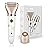 Electric Razor for Women - Painless 2-in-1 Women Shaver Hair Remover for Face, Legs and Underarm, Portable Waterproof Bikini Trimmer Wet and Dry Cordless Lady Hair Removal - Micro USB Recharge