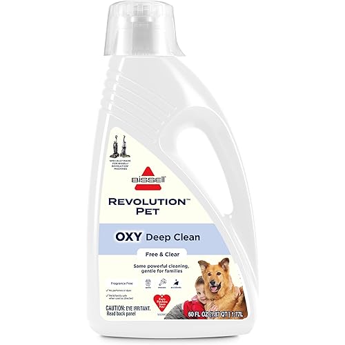 Bissell Free & Clear OXY Deep Clean Carpet Solution for upright deep cleaning machines, 60oz, fragrance free, 4308