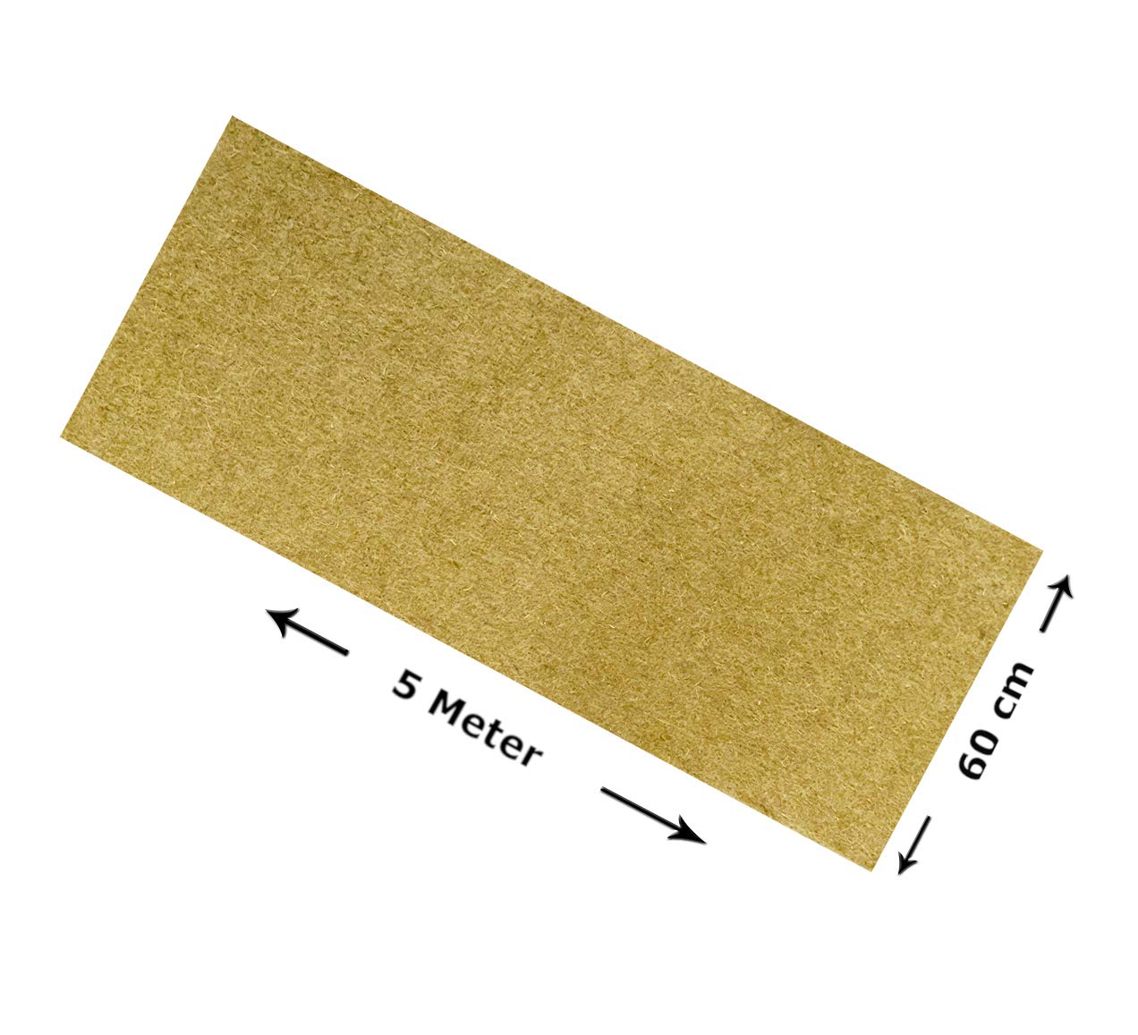 Tapis 100% Chanvre, mètre, épaisseur 0,60 m x 5,00 m x 1 cm, Les rongeurs Tapis en Tant Que pour Lapins, cochons d'Inde, Hamster, Fond de Cage Dègue, Rats et d'autres rongeurs.