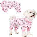 Dog Pajamas for Small Medium Dogs Recovery Suit Dog Pjs Dog Onesie Cute Soft Breathable Puppy Pajamas Pet Spring Summer Stretchy Pjs for Boy Girl - Pink Bows