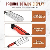 Vista 5 de Trituradora de acero inoxidable, cortador de juliana de doble hoja de acero inoxidable mejorado 2025, cuchillas afiladas de aceros inoxidables