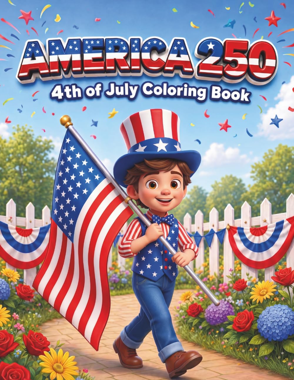 AMERICA 250: 4th of July Coloring Book
