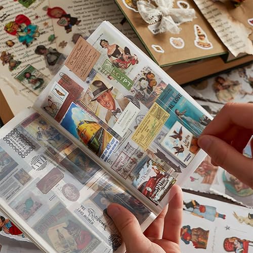 Miniatura 7 de Calcomanías para álbumes de recortes, calcomanías de hongos y plantas con calcomanías estéticas de efímera, suministros de diario para álbumes de