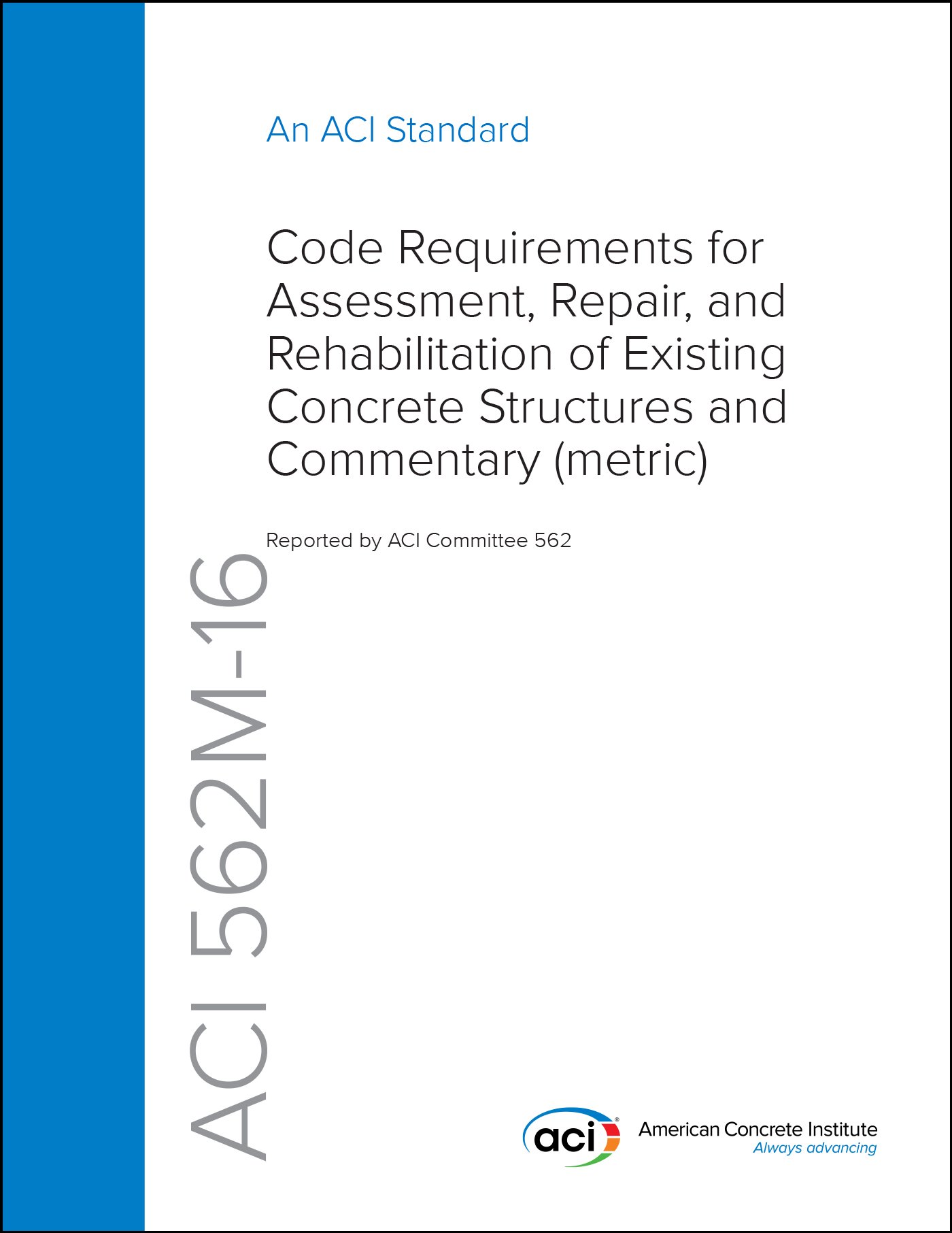 Norme ACI 562M-16 de réhabilitation des structures béton édition métrique