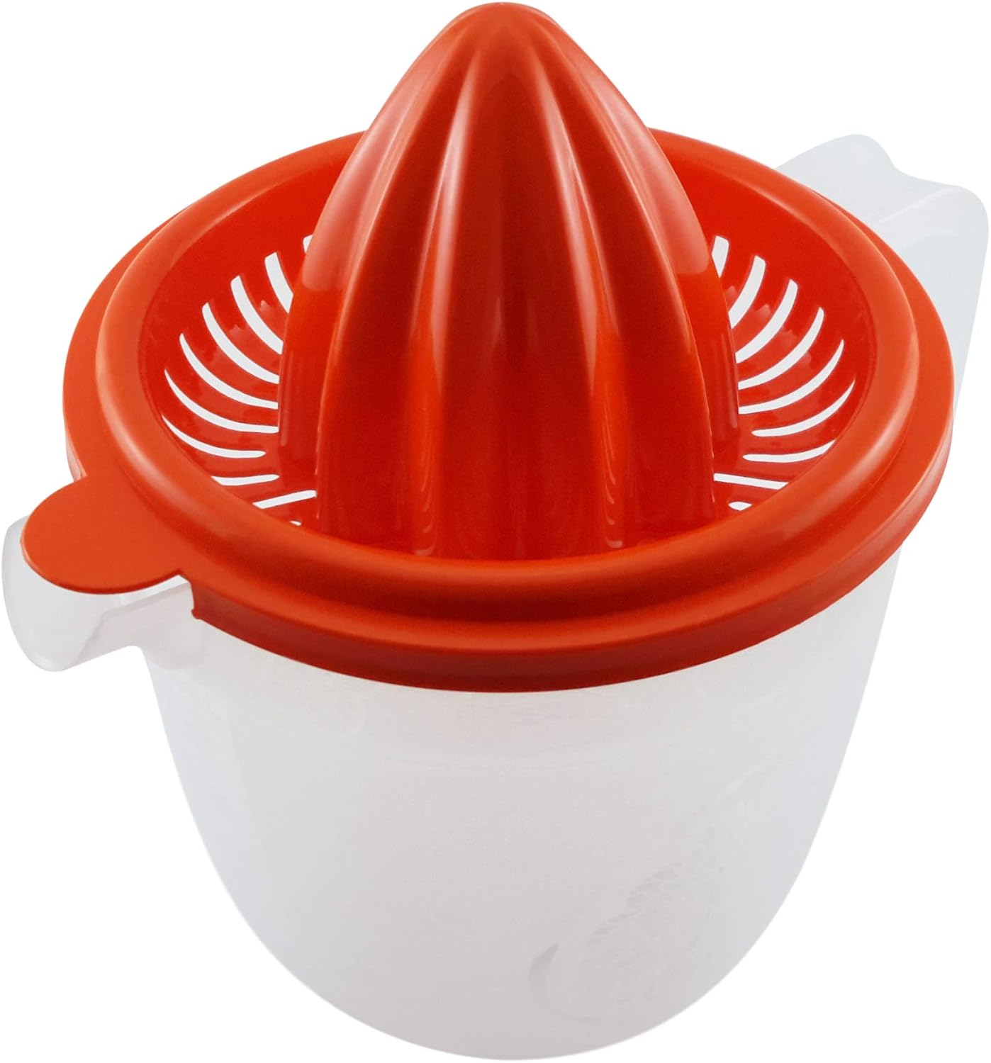 Citrus juicer, orange lemon lime grapefruit, manual press hand held reamer squeezer, with cup, large capacity 20oz