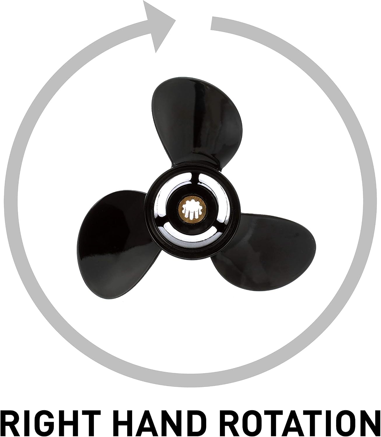 Quicksilver Black Diamond 3-Blade Aluminum Propeller for Mercury and MerCruiser Engines