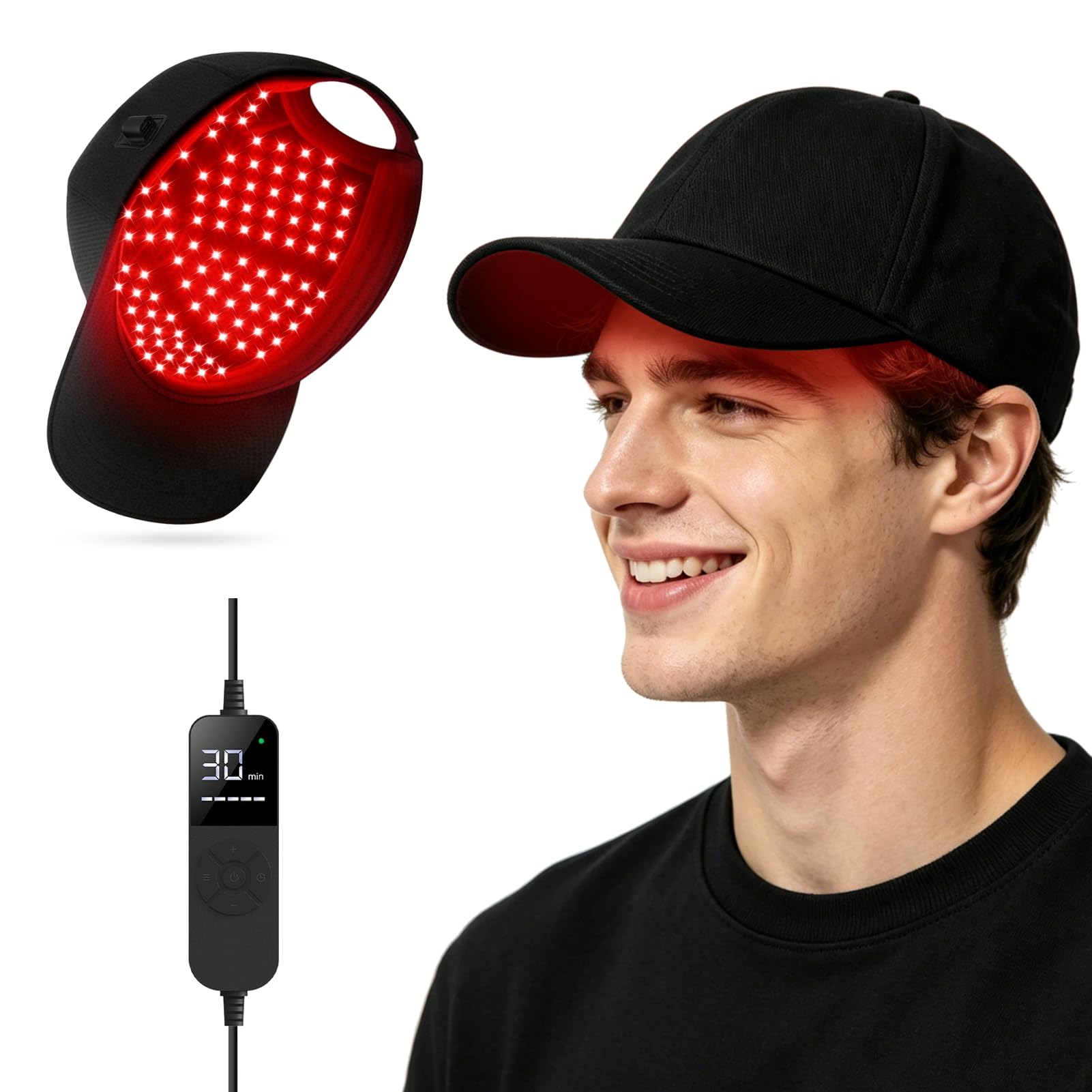 Cuffia LLLT per la cura dei capelli con luce rossa 660, 850 e 940 nm