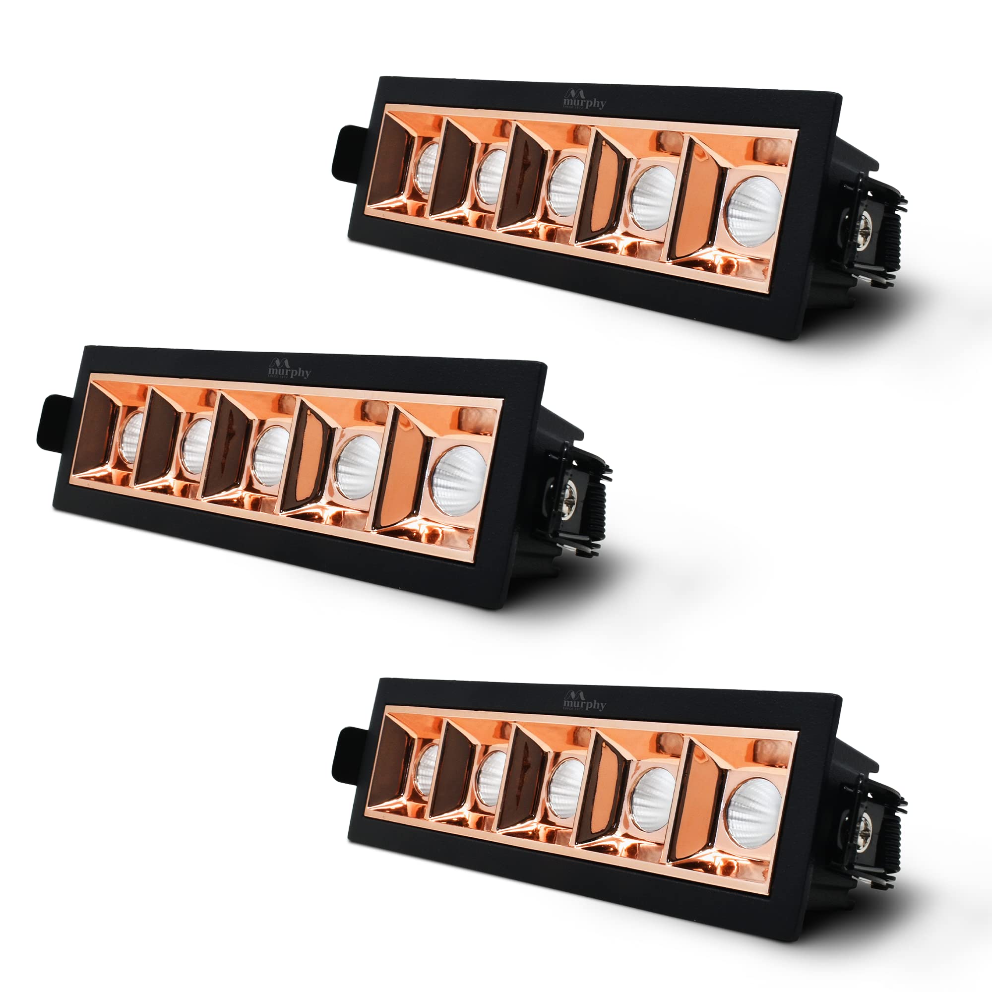 Murphy 10W Black Gold Finish Square Laser LED Ceiling COB Spot, Focus, Down Ceiling Light, Ceiling Pop Light (Warm White, Pack of 3), with 2 Years Warranty-image-22