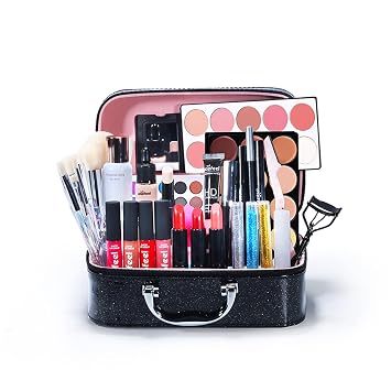 fantasyday multifunctional exquisite makeup gift set cosmetic makeup kit for face eyes and lips - makeup palettes vanity case with eyeshadow palette lipstick blush mascara brush