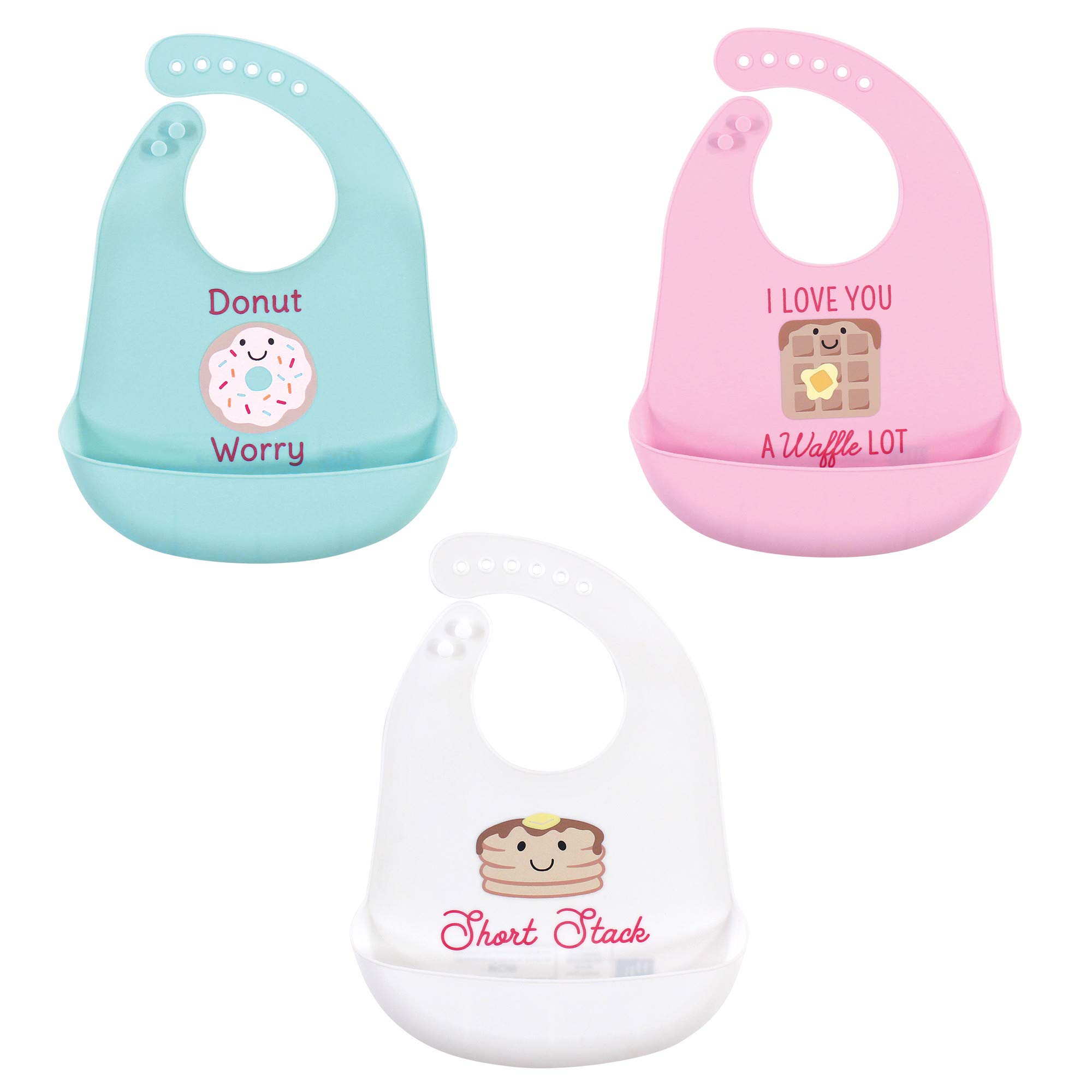 Hudson Baby Unisex Baby Silicone Bibs, Donut, One Size
