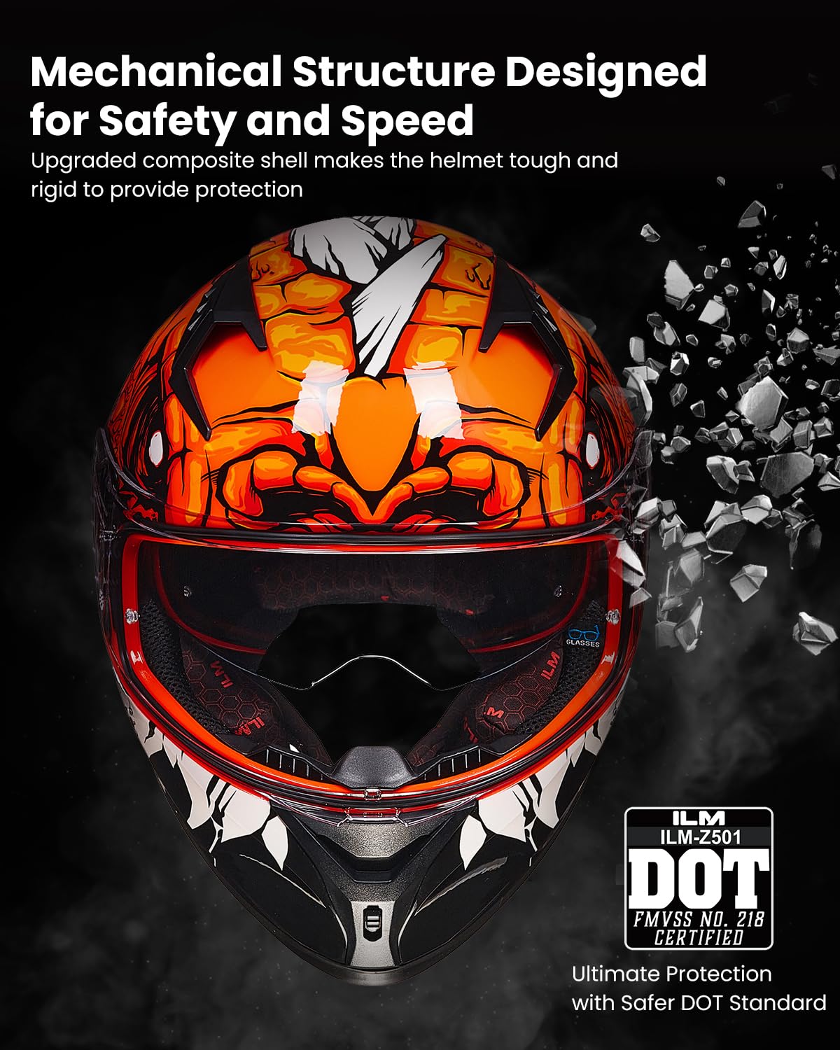 Amazon.com: ILM Motorcycle Helmet Full Face with Pinlock
