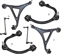 Vista 296 de Detroit Axle - Kit de suspensión delantera RWD para Chrysler 300 Dodge Challenger Charger Magnum, brazos de control superior con barras